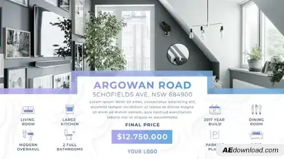 Real Estate Stylish Promo Video Displays template preview