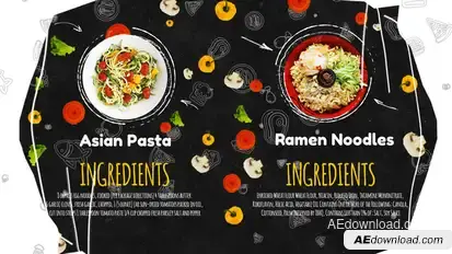 Recipes Menu Slideshow Video Displays template preview