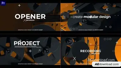 Recording Opener Premiere Pro template preview
