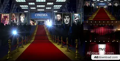 Red Carpet 3 Video Displays template preview