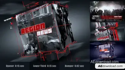 Region News Video Displays template preview