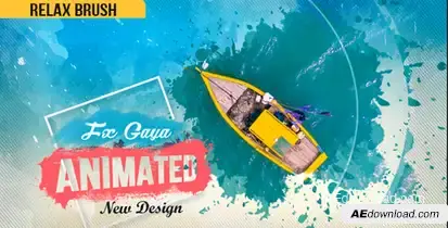 Relax Brush Slideshow Video Displays template preview
