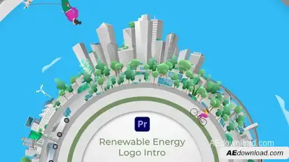 Renewable Energy Logo Intro Premiere Pro template preview