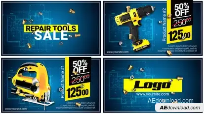 Repair Tools SALE Video Displays template preview