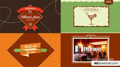 Restaurant/Cafe/Bar/Dine Promo Video Displays template preview