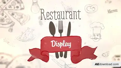 Restaurant Display | After Effects Template Video Displays template preview
