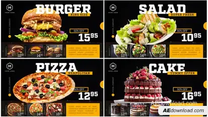 Restaurant Menu - Food Promotion Video Displays template preview