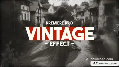 Retro Film Effect Premiere Pro template preview