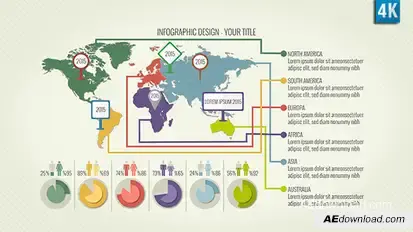 Retro Infographic Kit Video Displays template preview