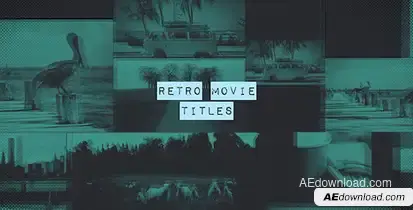 Retro Movie Titles Video Displays template preview