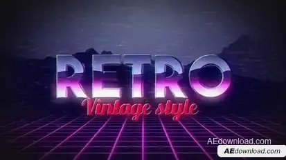 Retro Title Video Displays template preview