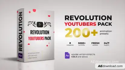 Revolution Youtubers Pack Video Displays template preview