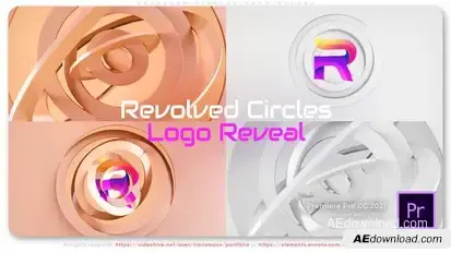 Revolved Circles Logo Reveal Premiere Pro template preview