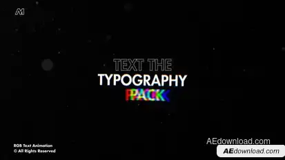 RGB Text Animation | MOGRT Premiere Pro template preview