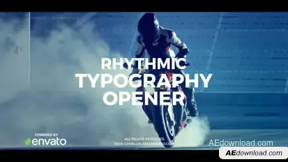 Rhythm Typography Video Displays template preview