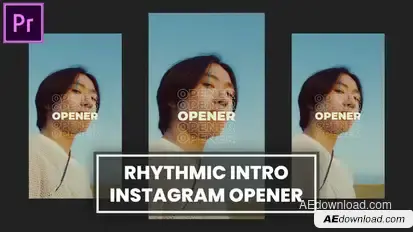 Rhythmic Opener Instagram MOGRT for Premier Pro Premiere Pro template preview