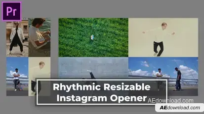 Rhythmic Resizable Instagram Opener MOGRT for Premier Pro Premiere Pro template preview