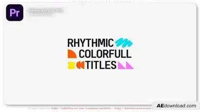 Rhythmic Titles Opener Premiere Pro template preview