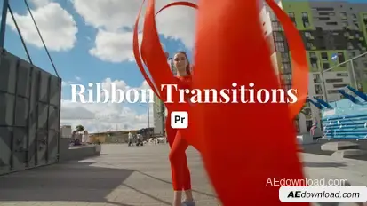 Ribbon Transitions for Premiere Pro Premiere Pro template preview