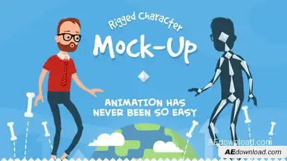 Rigmo - Rigged Character Animation Mockup Video Displays template preview