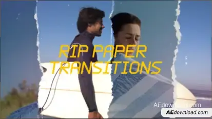 Rip Paper Transitions | MOGRT Premiere Pro template preview