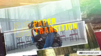 Ripped and Freeze Frame Paper Transitions | MOGRT Premiere Pro template preview