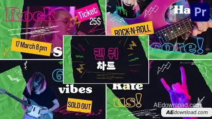 Rock Slides for Premiere Pro Premiere Pro template preview