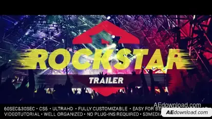 Rockstar Trailer Video Displays template preview
