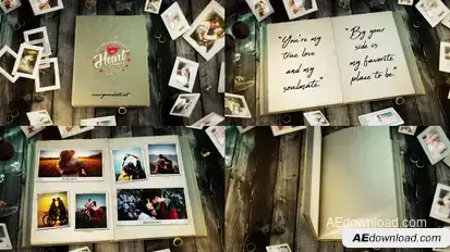 Romantic Book Unveil Premiere Pro template preview