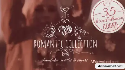 Romantic Collection Hand-drawn Titles Video Displays template preview