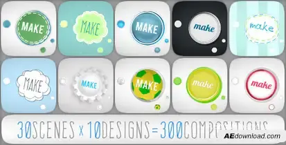 Rounded Typo Story Video Displays template preview