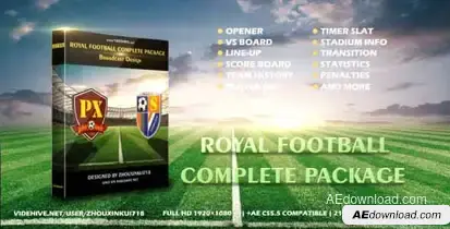 Royal Football Complete Package-Broadcast Design Video Displays template preview