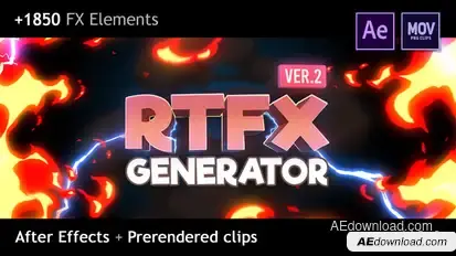 RTFX Generator [1850 FX elements] [After Effects + Pre-rendered clips] Video Displays template preview