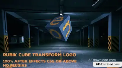 Rubik Cube Transform Logo | After Effects Template Video Displays template preview