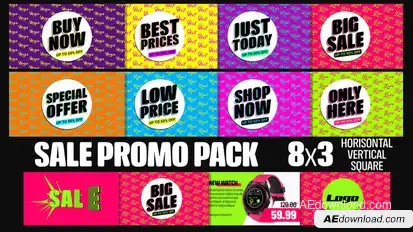 Sale Promo Pack Video Displays template preview