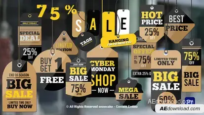 Sale Tags Hanging For Premiere Pro Premiere Pro template preview