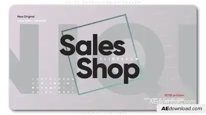 Sales Shop Clean Slideshow Video Displays template preview