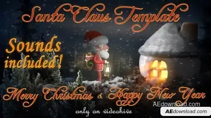 Santa Claus - Merry Christmas and Happy New Year Video Displays template preview