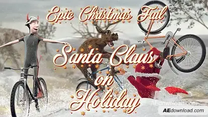 Santa Claus on Holiday - Epic Christmas Fail Video Displays template preview