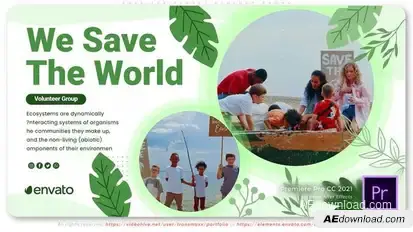 Save The Planet Ecology Promo Premiere Pro template preview