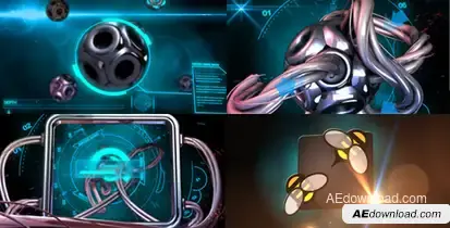 Sci-Fi Hi Tech Micro Electric Wire Video Displays template preview