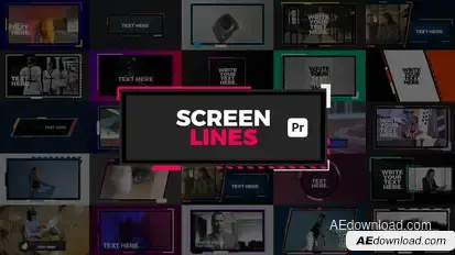 Screen Lines for Premiere Pro Premiere Pro template preview