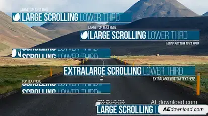 Scrolling Lower Third Video Displays template preview
