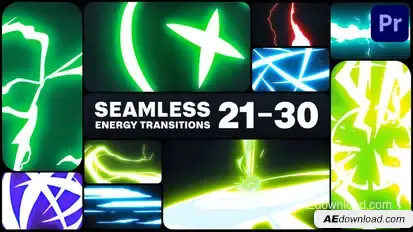 Seamless Energy Transitions for Premiere Pro Premiere Pro template preview