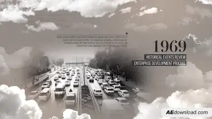 Seas Of Clouds History Opener Video Displays template preview