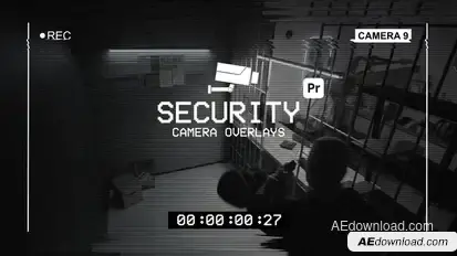 Security Camera Overlays for Premiere Pro Premiere Pro template preview
