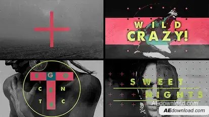 Sexy Grunge Opener Video Displays template preview