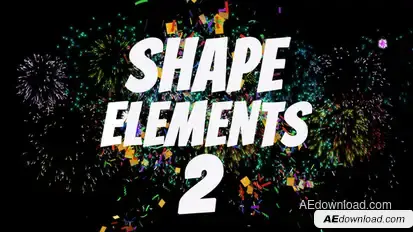 Shape Elements 2 Video Displays template preview