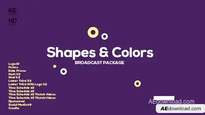 Shapes and Colors Broadcast Package Video Displays template preview