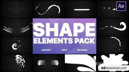 Shapes Collection | After Effects Video Displays template preview